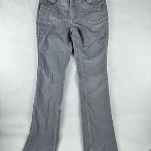Limited Too Girls Gray Corduroy Pants Y2K 2000s Size 12 Slim